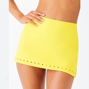 Gigi C Abby Mini Skirt Yellow Swimsuit Cover-Up XS